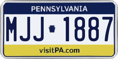 PA license plate MJJ1887