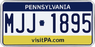 PA license plate MJJ1895