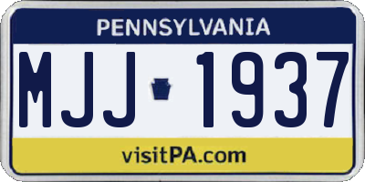 PA license plate MJJ1937