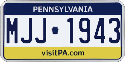 PA license plate MJJ1943