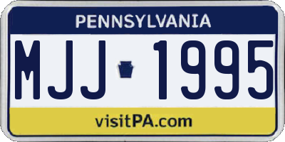 PA license plate MJJ1995
