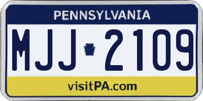 PA license plate MJJ2109