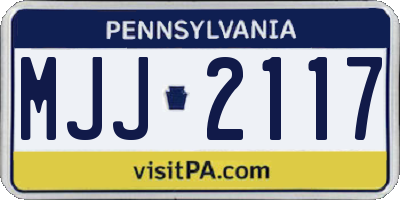 PA license plate MJJ2117