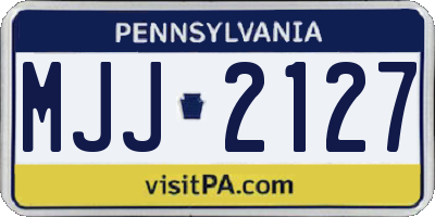PA license plate MJJ2127