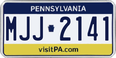 PA license plate MJJ2141