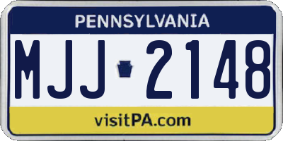 PA license plate MJJ2148