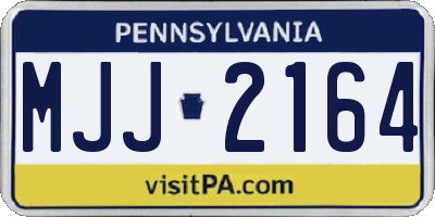 PA license plate MJJ2164
