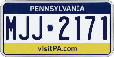 PA license plate MJJ2171