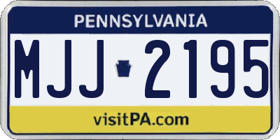 PA license plate MJJ2195