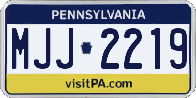PA license plate MJJ2219