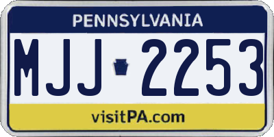 PA license plate MJJ2253