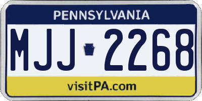 PA license plate MJJ2268