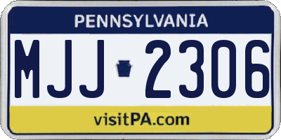 PA license plate MJJ2306
