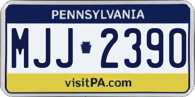 PA license plate MJJ2390