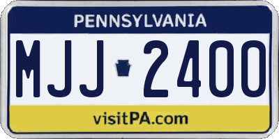 PA license plate MJJ2400