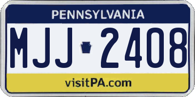 PA license plate MJJ2408