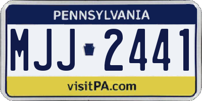 PA license plate MJJ2441