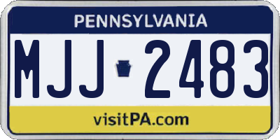PA license plate MJJ2483
