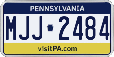 PA license plate MJJ2484