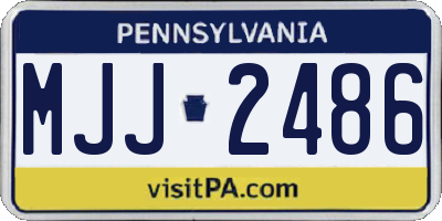 PA license plate MJJ2486