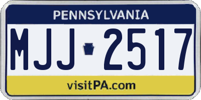 PA license plate MJJ2517