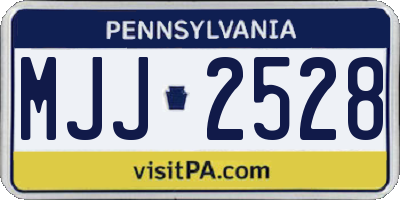 PA license plate MJJ2528