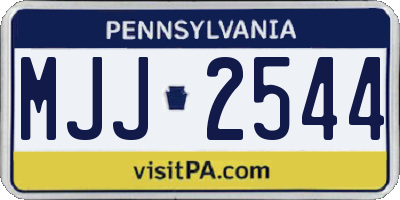 PA license plate MJJ2544