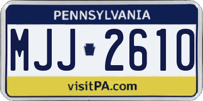 PA license plate MJJ2610