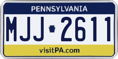 PA license plate MJJ2611