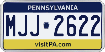 PA license plate MJJ2622