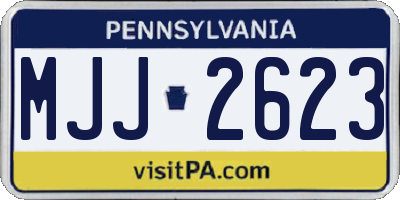PA license plate MJJ2623