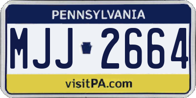 PA license plate MJJ2664