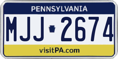 PA license plate MJJ2674