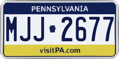PA license plate MJJ2677