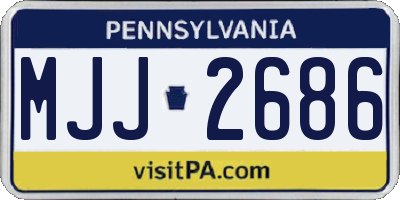 PA license plate MJJ2686