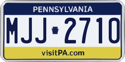 PA license plate MJJ2710