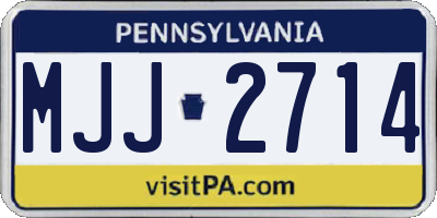 PA license plate MJJ2714