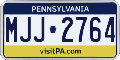 PA license plate MJJ2764