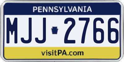 PA license plate MJJ2766