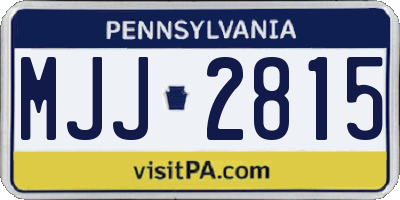 PA license plate MJJ2815