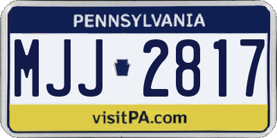 PA license plate MJJ2817