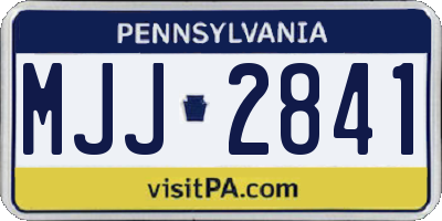 PA license plate MJJ2841