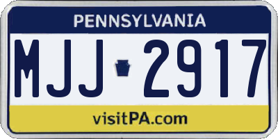 PA license plate MJJ2917