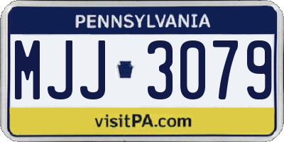 PA license plate MJJ3079