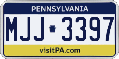 PA license plate MJJ3397
