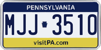 PA license plate MJJ3510