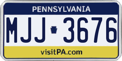 PA license plate MJJ3676