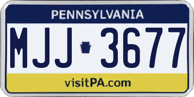 PA license plate MJJ3677