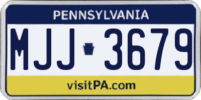 PA license plate MJJ3679