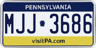 PA license plate MJJ3686